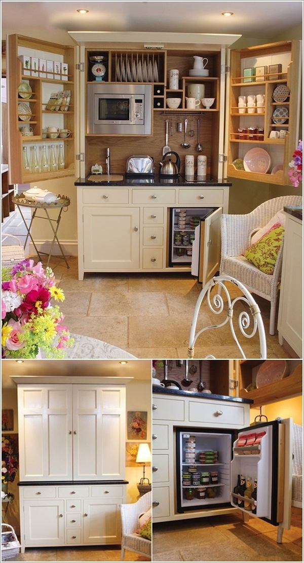 Interior designed space saving kitchen 