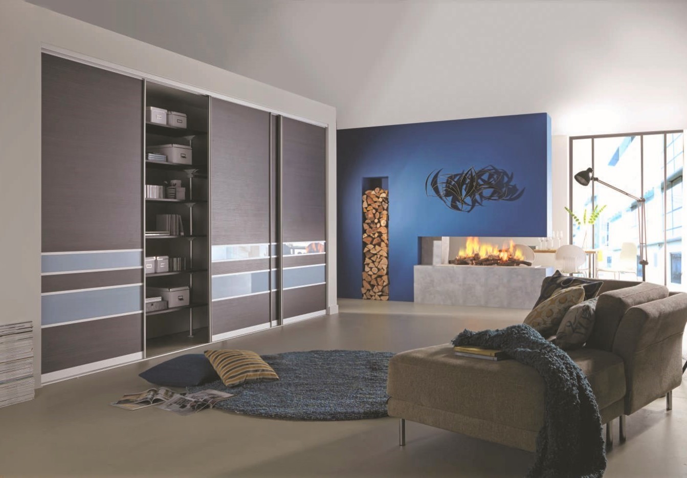 Modern design sliding bedroom doors in Warwick